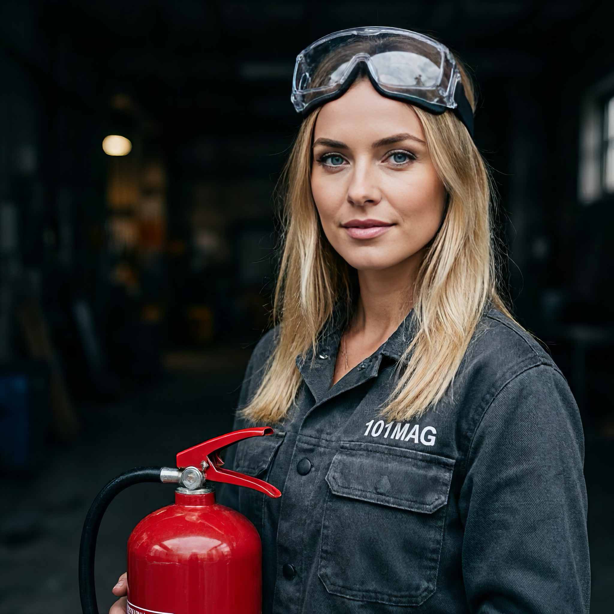 Специалист по пожарной безопасности за работой